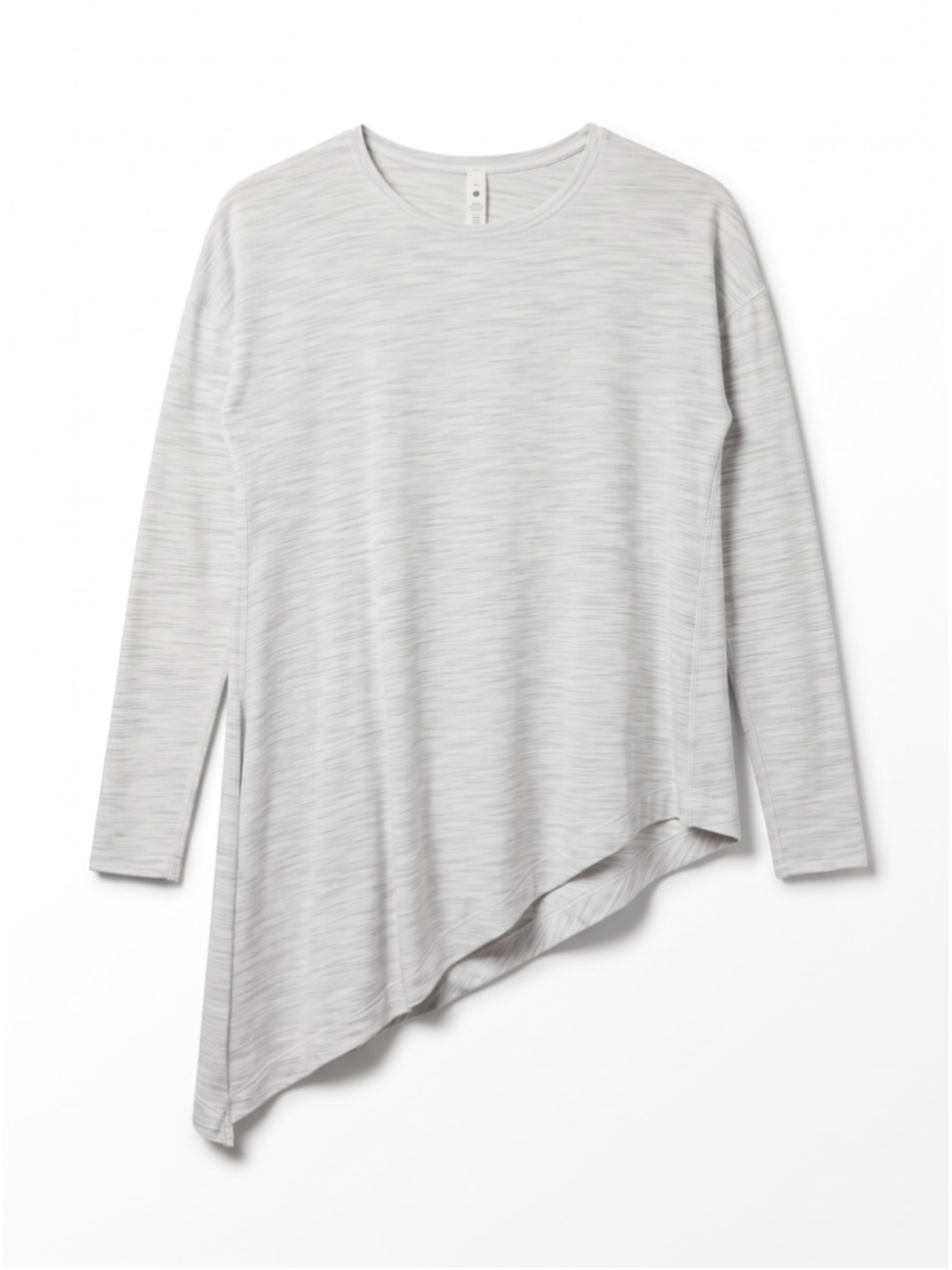 LULULEMON To The Point Long Sleeves Crew Gray Top Cotton Activewear Yoga, Sz 2